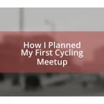 How I Planned My First Cycling Meetup