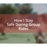How I Stay Safe During Group Rides