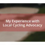 My Experience with Local Cycling Advocacy